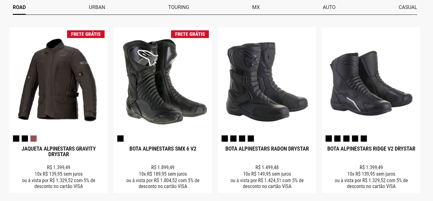Como comprar na Alpinestars
